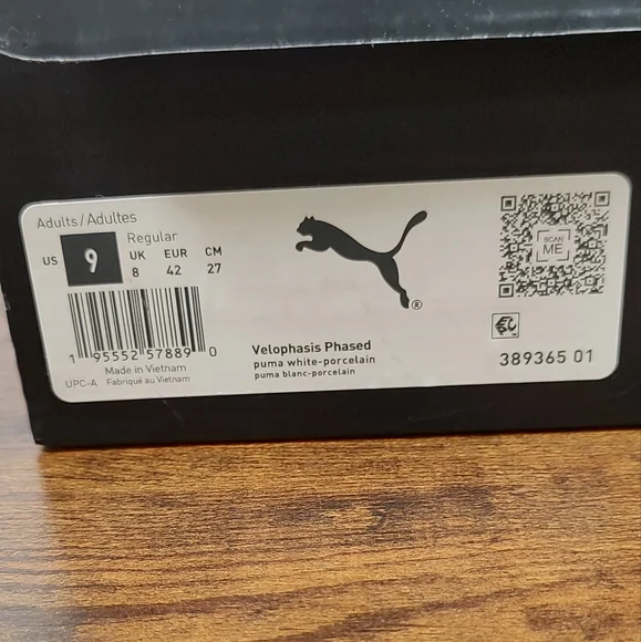 Puma VelophasisRight Shoe - 389365-01 / Left Shoe - 389365 02 Both Men's 9